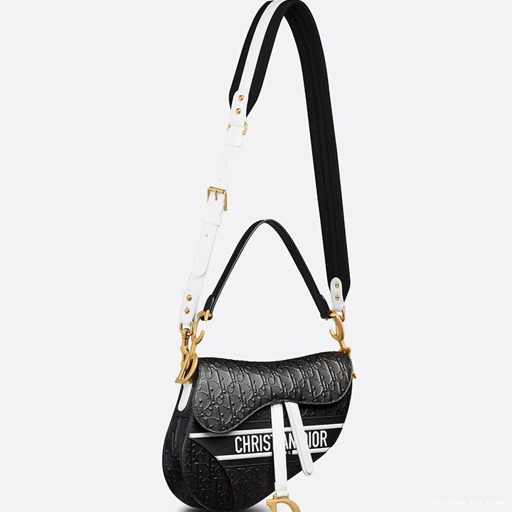 Cheap Bag Oblique Calfskin Christian White Embossed Dior Saddle Black 0709 Luxury